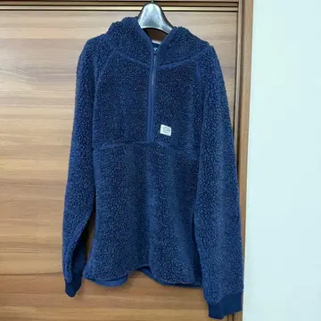 Snow Peak 울 플리스 자켓 L 네이비 후드 부착