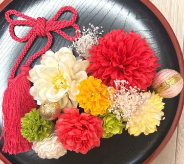 성인식 일본 의류 후리소데 시치고산 사전 촬영 머리 장식