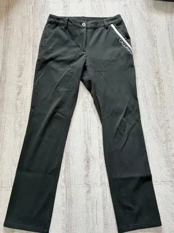 CALVIN KLEIN 블랙 스트레이트 레그 팬츠