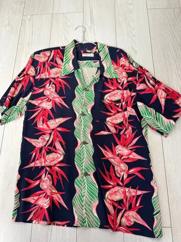 SUN SURF 빈티지 하와이안 셔츠 M 사이즈