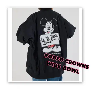 로데오 크라운 [ UNISEX ] ( 미키 ) 밀리터리 블루종 블랙