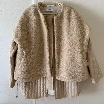 리버서블 베이지 플리스 자켓