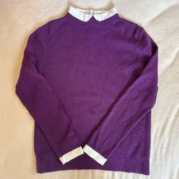 MACKINTOSH PHILOSOPHY 카라 부착 보라색 니트