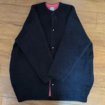 새상품 엘렌딕 라쿤 니트 가디건 네이비 핑크 사이즈 02