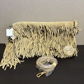 케이타 마루야마 프린지 숄더백 사선백 (베이지)