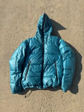 히트 메이커 다운 자켓 파란색 블랙 컬러 리버서블 쇼트 기장