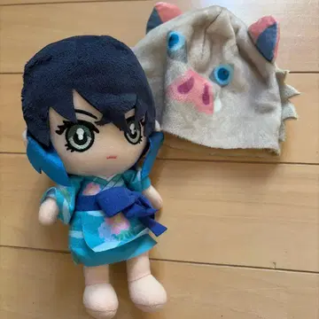 귀멸의 칼날 chibi 봉제 인형 이노시카하시비라 이노스케