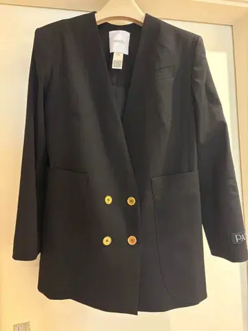 PATOU 블랙 더블 브레스트 자켓 36