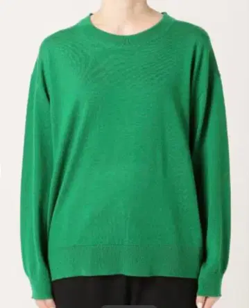 Spick&Span 워셔블 하이 게이지 니트 긴팔 그린