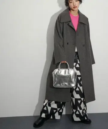 울 본딩 롱 코트