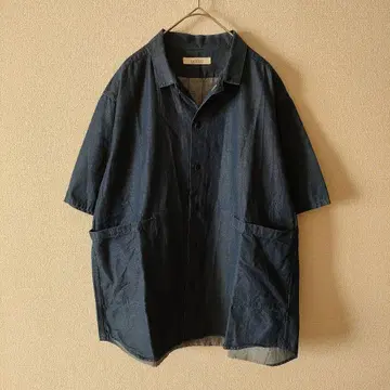 02162-0059 데님 커버 반팔 셔츠