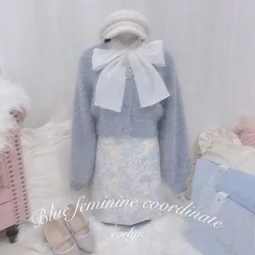 [컨디션 최상] evelyn 샤기 비쥬 가디건 아이스 그레이