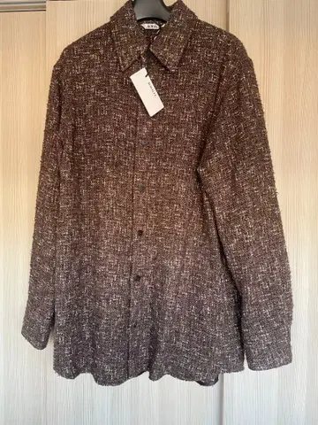 AURALEE 24AW HOMESPUN tweed zip blouson