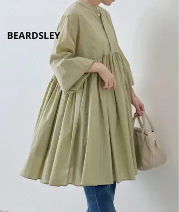 미사용 택 포함 BEARDSLEY 개더 튜닉 블라우스 원피스