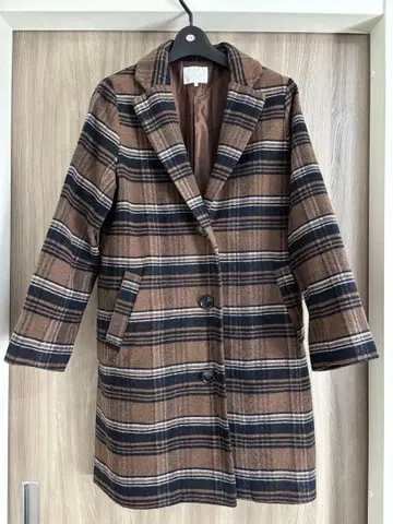 ehka sopo 에카 소포 체크 무늬 체스터 코트