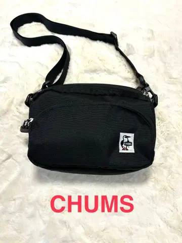 새상품급/CHUMS 리사이클 숄더 파우치(숄더백)/블랙