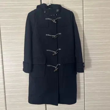 Bming 네이비 더플 코트 후드 부착