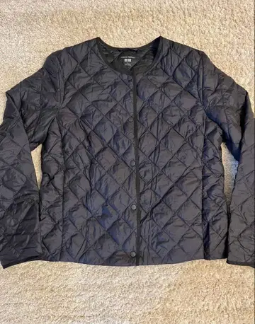 새상품급 유니클로 퍼프 테크 퀼팅 자켓 웜 패디드 블랙