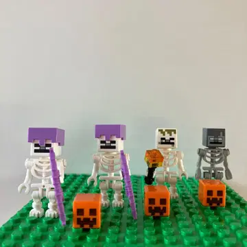 LEGO 마인크래프트 스켈레톤 해골 미니 피규어 정품 호박