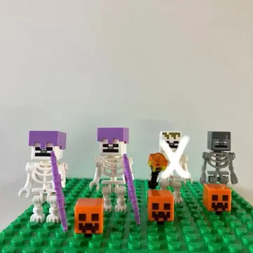 LEGO 마인크래프트 스켈레톤 해골 미니 피규어 정품 호박