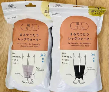 마루데코타츠 레그 워머 프리 사이즈 2세트 M 그레이 블랙