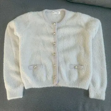 미슈마슈 복슬복슬 가디건 퍼플 그레이지