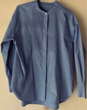 유나이티드 애로우즈 블루 핀턱 긴팔 셔츠