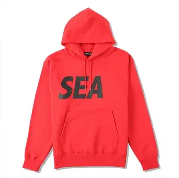 SEA WIND AND 후드 부착 후드티 레드