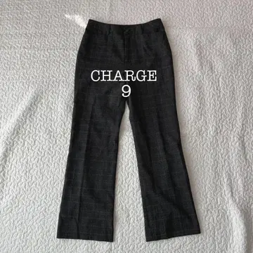 차지 체크 무늬 슬랙스 팬츠 9호 깔끔 가을/겨울