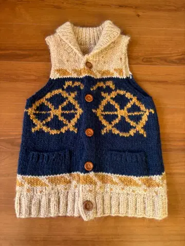 카이세이도 카우친 니트 울 프론트 오픈 베스트