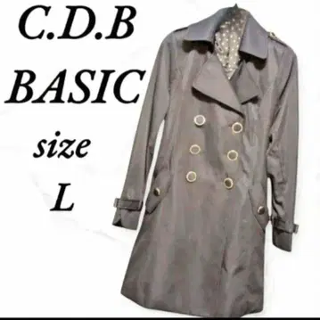 CDS 베이직 A 라인 트렌치코트 더블 브레스트 견장