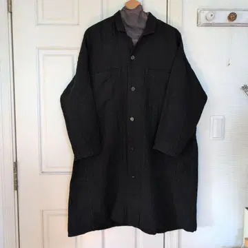 Plantation 캐주얼 롱 코트 블랙 남성용 여성용