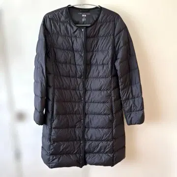 울트라 라이트 다운 컴팩트 롱 코트 블랙 M