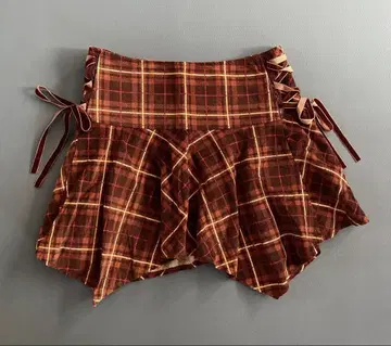 리즈리사 LIZ LISA 체크 사이드 리본 어시멘틀리 미니 스커트