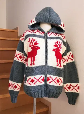 니트 후드 북유럽 사슴 루돌프 크리스마스