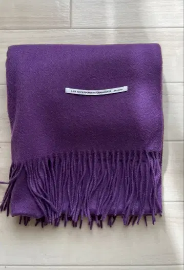 캐시미어 머플러 그레이프/퍼플 니임 NIMES