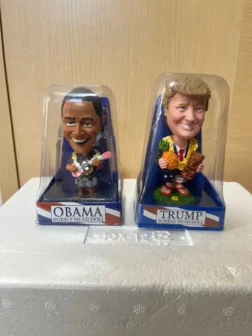 오바마 트럼프 보블헤드 피규어 2체 세트