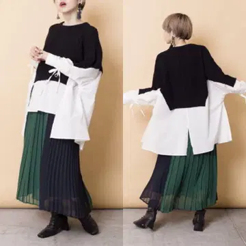 osmosis 니트 절개 블라우스