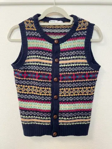 BEAMS BOY 빔즈 보이 노르딕 무늬 니트 베스트