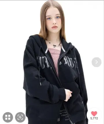 LUVISTRUE MZ2웨이 글리터 후드 집업