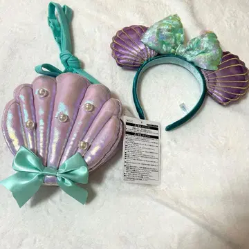 디즈니 아리엘 숄더백 머리띠