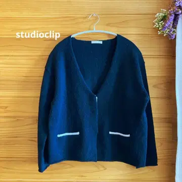 studioclip 네이비 V넥 가디건