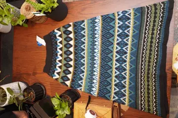 BEAMS 니트 롱 스커트