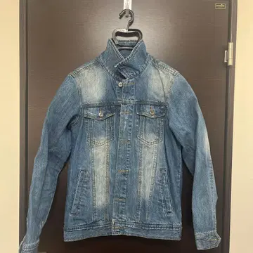 라이트 블루 데님 자켓 스탠드 카라