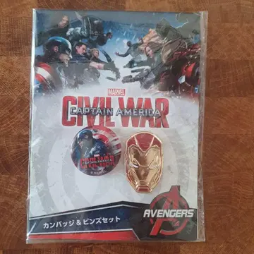 캡틴 아메리카 & 아이언맨 [ 캔뱃지 & 핀즈 세트 ]
