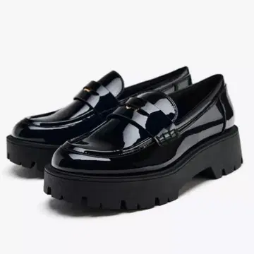 ZARA 트랙 밑창 로퍼 38 코인 로퍼 완판템