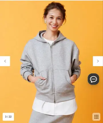 UNFILO 뷰티 폼 저지 집 후드티 그레이