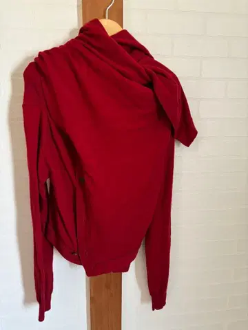 장폴고티에 빨간색 가디건 오픈 프론트