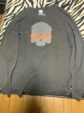 HYDROGEN 스컬 프린트 긴팔 티셔츠 L