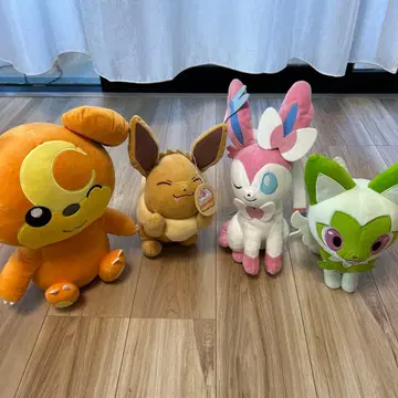 포켓몬 봉제 인형 묶음 판매 님피아 이브이 냐오하 히메그마